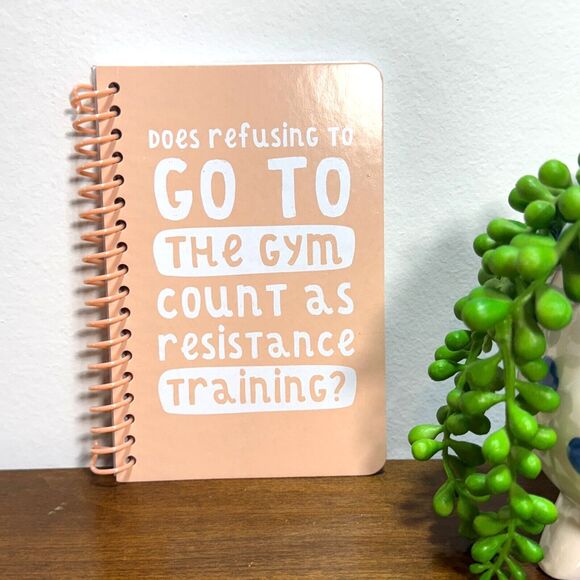 Funny Notebook Resistance Training Spiral Small 4x6 Journal - Picture 1 of 6